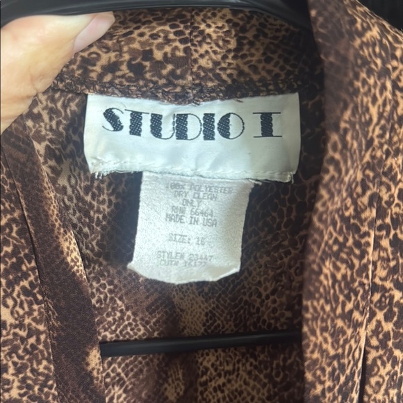 Vintage 80’s 90’s Studio I Brown leopard Jumpsuit with Relaxed Fit - Picture 3 of 3